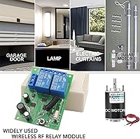 Vista 3 de DieseRC DC 12V 24V 30V Interruptor de control remoto seguro universal inalámbrico 433Mhz RF Placa receptora de relé de 10A con 2 llaveros