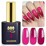 YTD Likomey Color Changing Gel Nail Polish,15ml Hot Pink To Berry Red Mood Temperature Change Colors Ombre Thermal Salon Home Fall Winter Manicure UV Nail Varnish,WB211