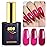 YTD Likomey Color Changing Gel Nail Polish,15ml Hot Pink To Berry Red Mood Temperature Change Colors Ombre Thermal Salon Home Fall Winter Manicure UV Nail Varnish,WB211