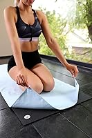 Vista 5 de Eunzel Toalla de yoga caliente antideslizante para esterilla de yoga, toalla absorbente de sudor para yoga caliente, pilates y entrenamiento, 72 x