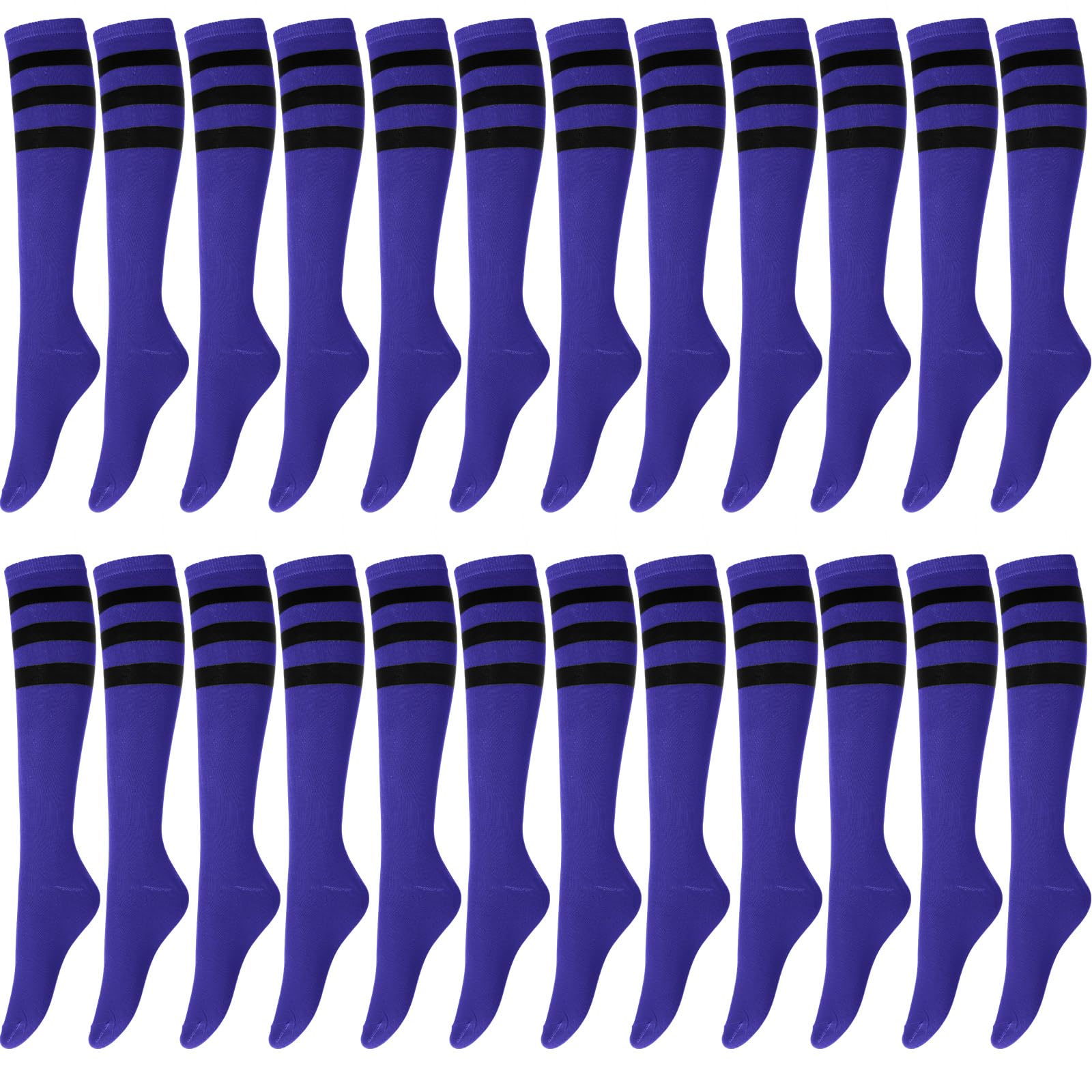 Hercicy 12 Pairs Knee High Tube Socks for Women