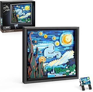Ideas Vincent Van Gogh – The Starry Night Building Set, Build and Display Model Kit, Creative Gifts Toys for Adults and Kids Age 8+, New 2023 (1139 Pieces)