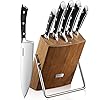 D.Perlla Knife Set, 6-Piece Kitchen Knife Sets, Knife Block Set with High Carbon German Stainless Steel, Sharp Knives Set with Stylish Acacia Wood Block