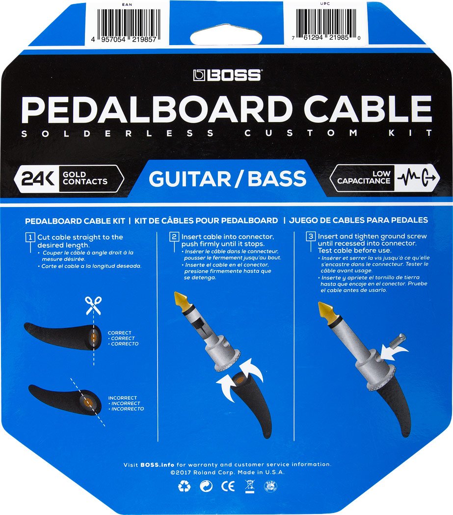 BOSS PEDALBOARD CABLE 24フィート BOSS BCK-24 Pedalboard Cable Kit - 24 Feet Cable, 24 Connectors