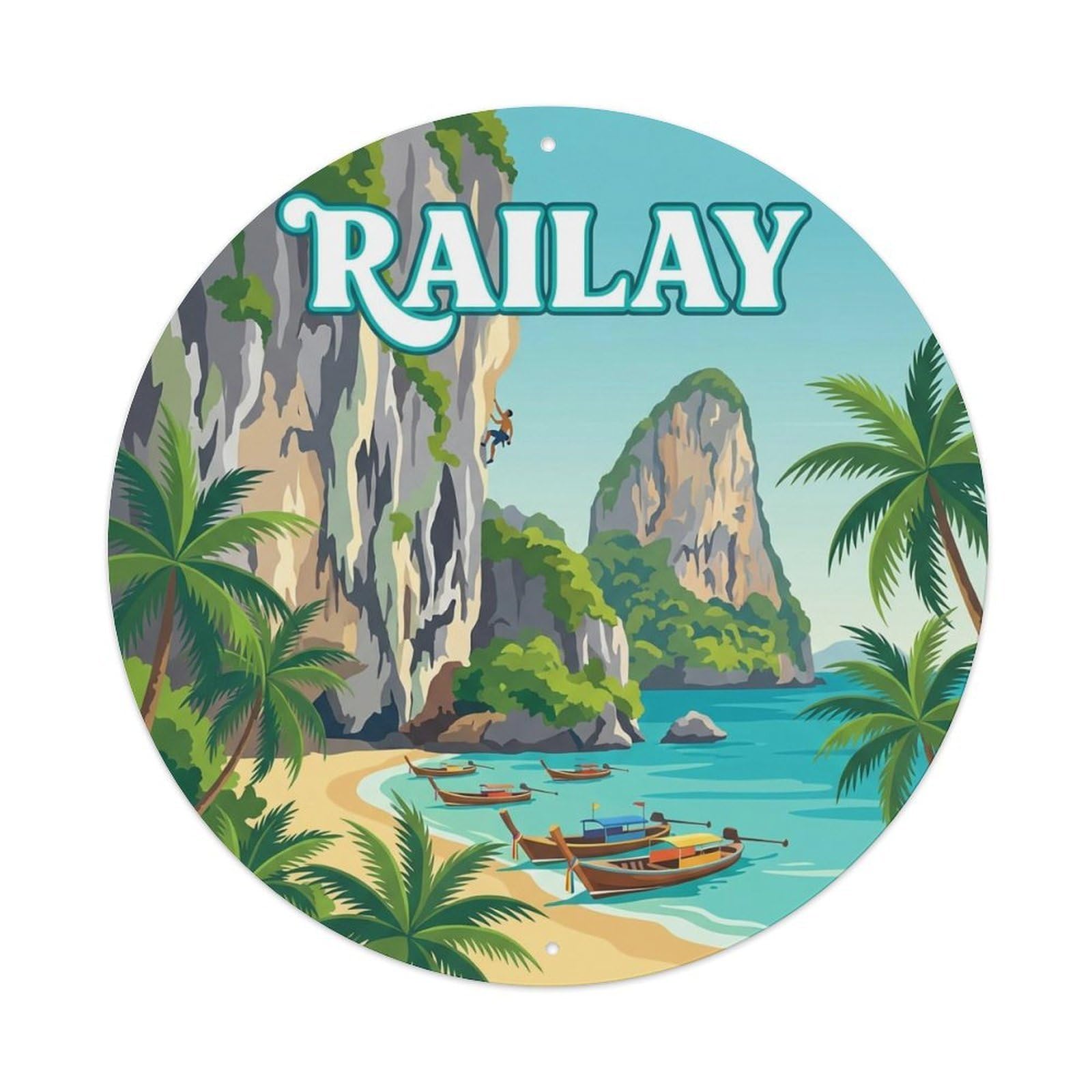 Thailand Retro Travel Railay Metal Tin Sign