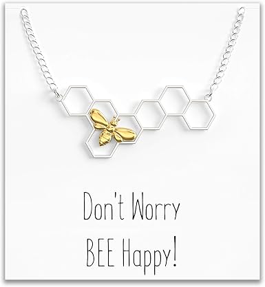 Amazon.com: Bee Honeycomb Necklace 