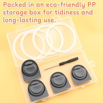 4 Sets Replacement Lid Rubber Seal for Owala FreeSip 24oz 32oz, Replacement Stopper and O Ring Gasket Parts Compatible with Owala 16/19/24/32/40oz Water Bottle Insert Silicone Accessories B1