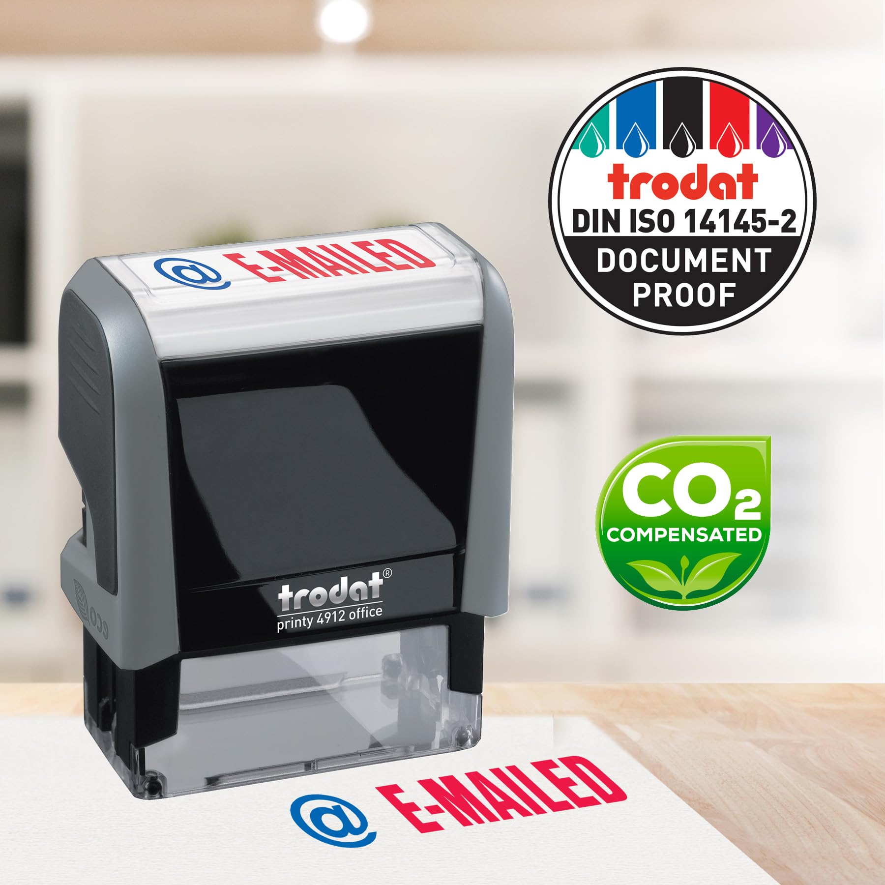 Trodat Printy Self-Inking Stamp - "ORIGINAL" Message In Red & Blue Ink