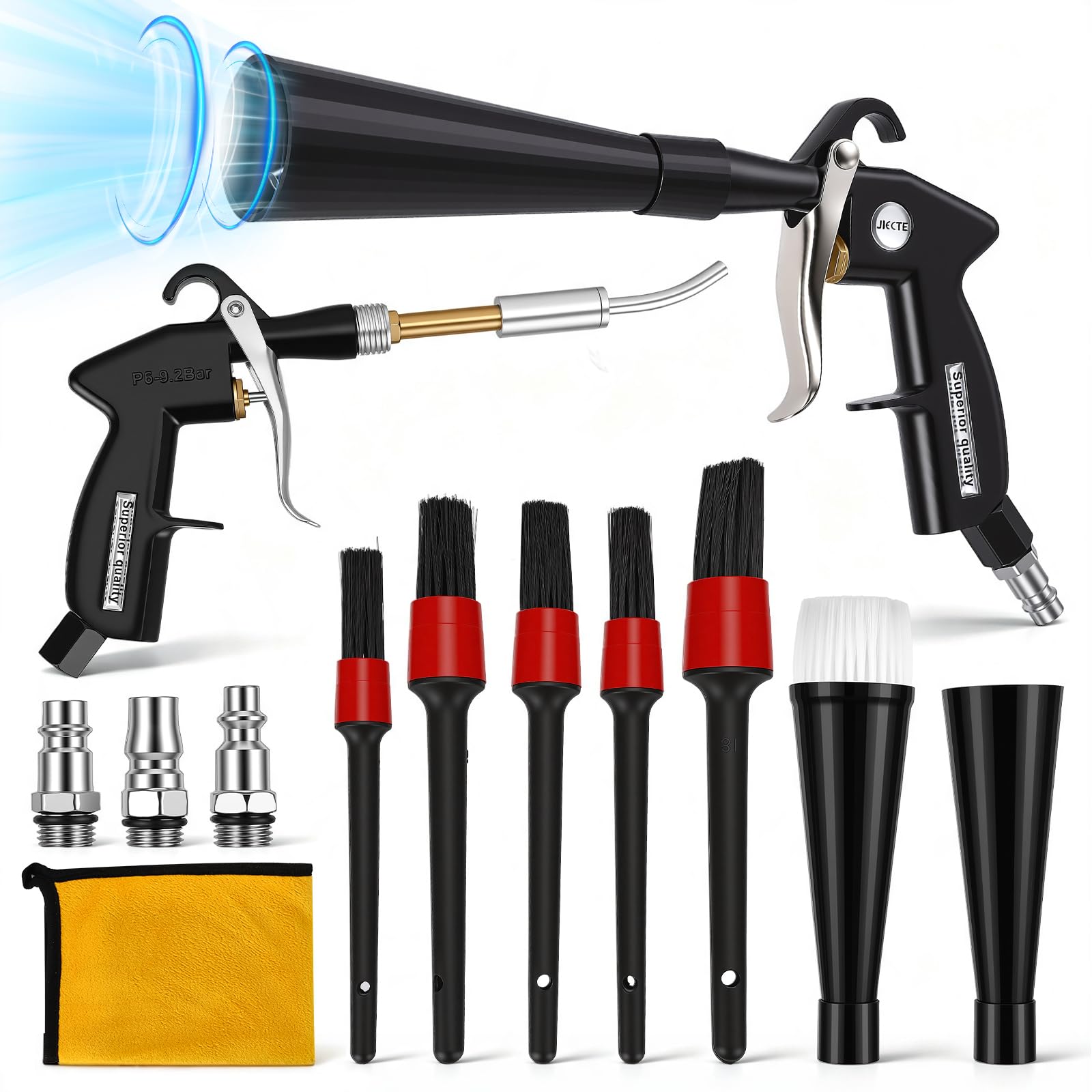 Kit Pistolet Nettoyage Voiture à Air Comprimé, Soufflette Alu
