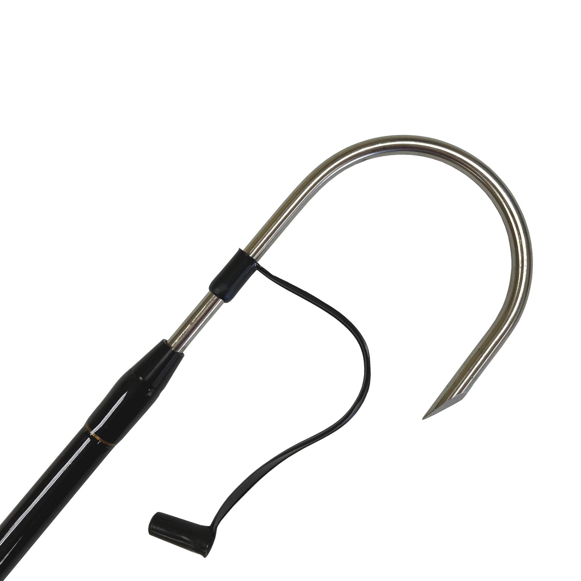 EatMyTackle Classic Hooked Gaff | Stainless Steel - Fiberglass Handle (4'8