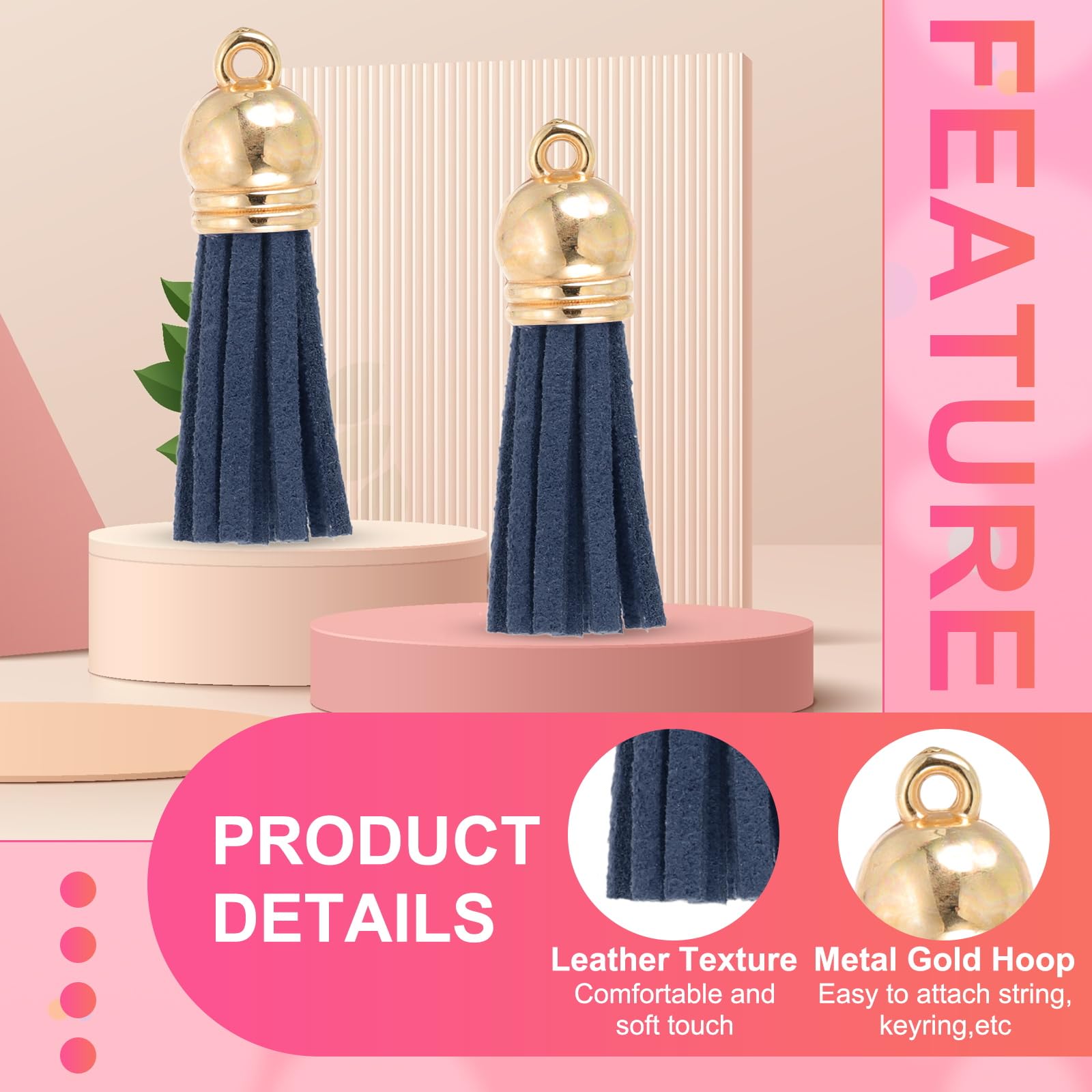 PATIKIL 1.5 Inch Leather Tassels - Image 3