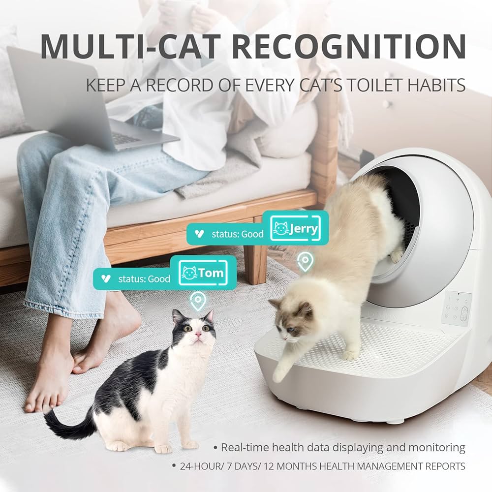 Hillpig SelfCleaning Cat Litter Box Extra Large Automatic Cat Litter