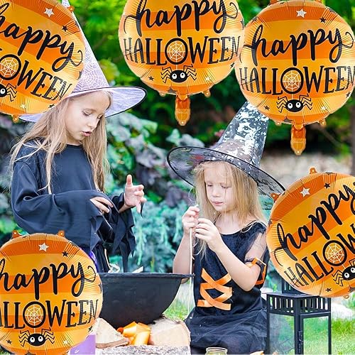 Miniatura 6 de Globos de fuente de Halloween, globos de papel de aluminio de Halloween para suministros de fiesta temática de Halloween, decoraciones de fiesta de