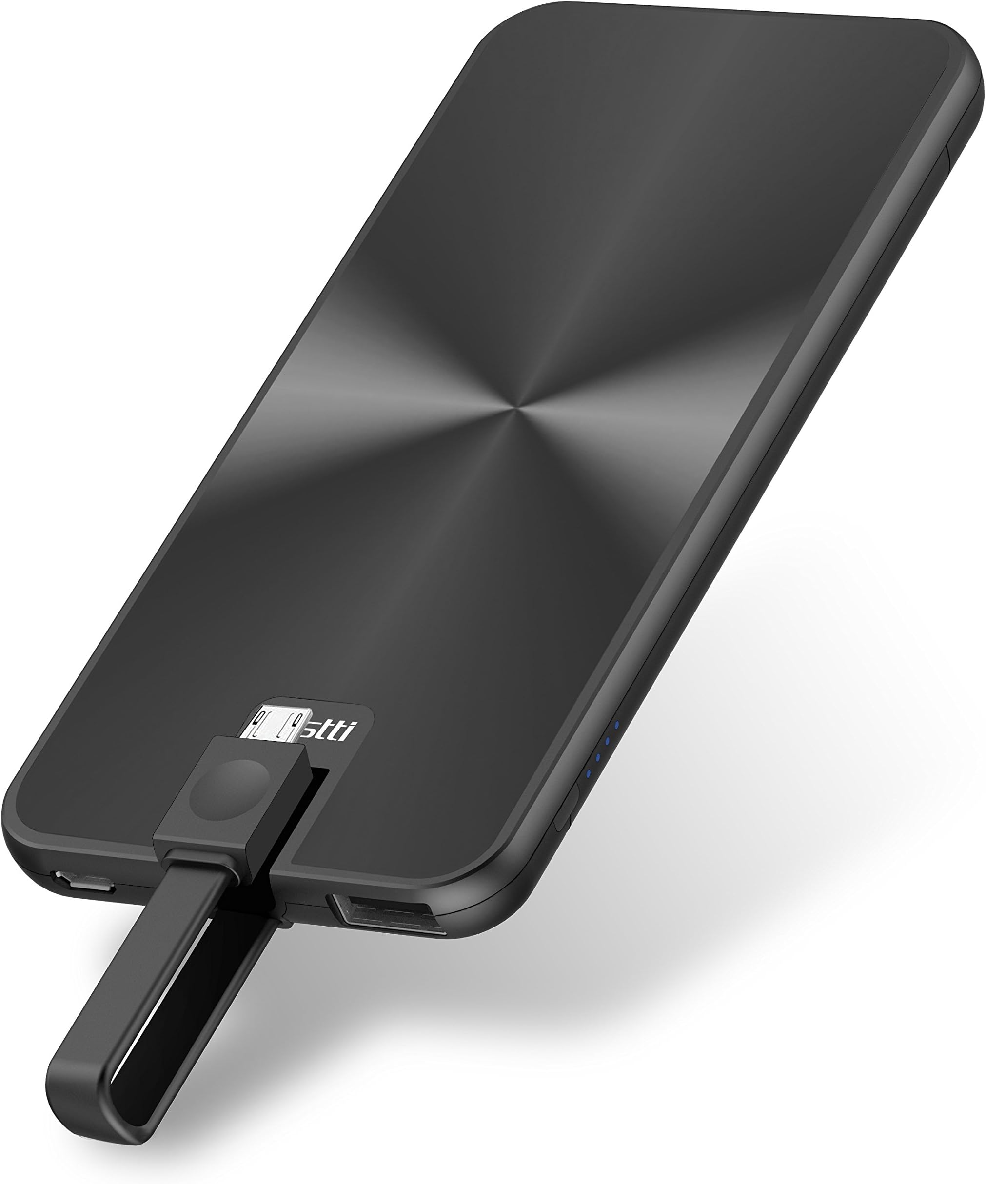 Portable Battery Charger - Vastti 5000mAh Battery Backup Charger with Built-in Micro USB Cable,Pocket Joice with Dual Ports for Samsung S7, HTC, LG and More
