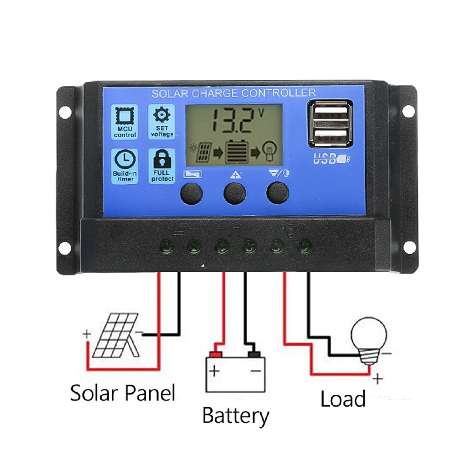 Pannelli Solari Portatili da 12 Watt 12 Volt, Kit di Energia Solare Impermeabile IP65 con Controller 100A Ad Alta Efficienza per, Campeggio, Veicolo, Auto, Barca, Tetto, Fuori Rete