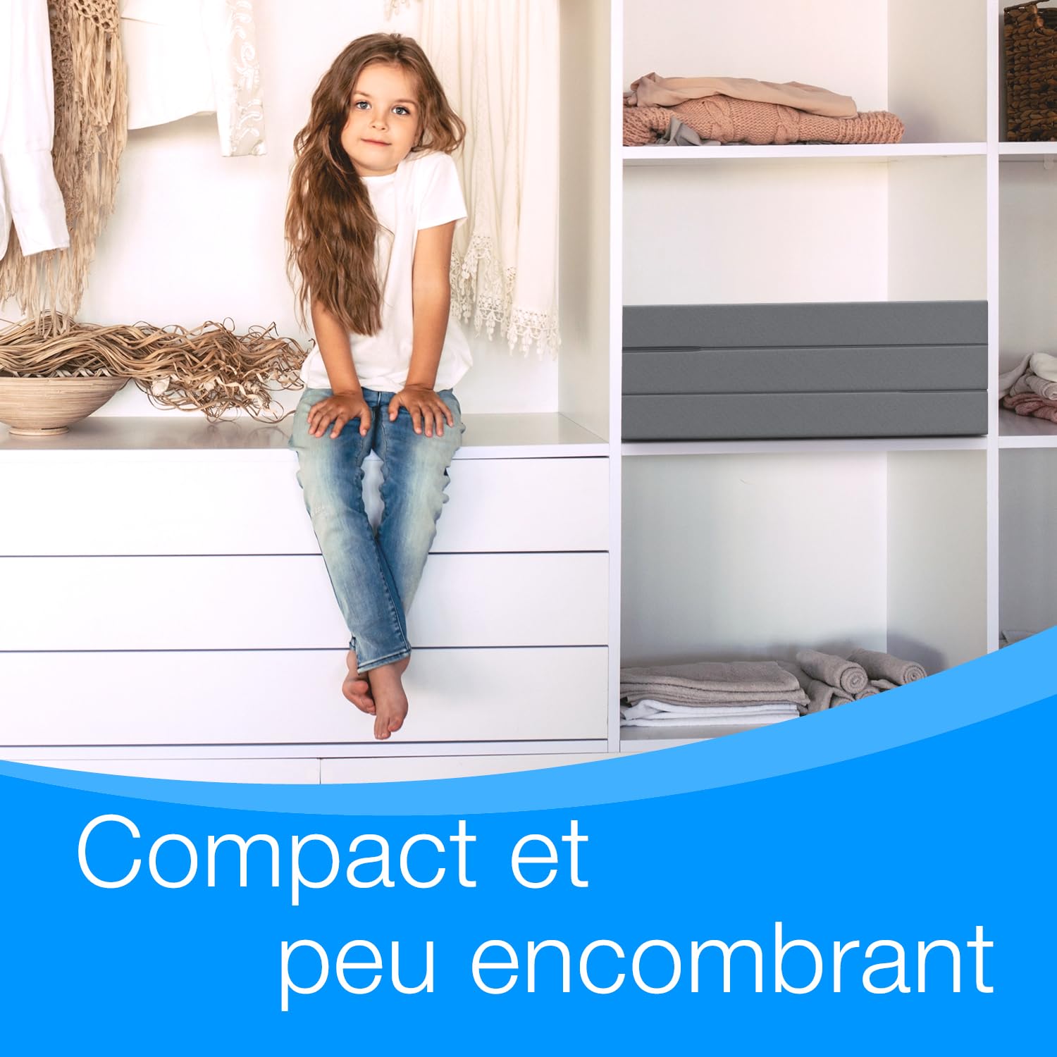 ELONEO Matelas Pliant pour 2 Personnes, 120x200 cm, épaisseur : 8 cm, idéal comme lit d’appoint ou Matelas de Voyage, Facile à Plier, utilisable comme lit d’appoint ou Cube d’Assise, Lavable, Gris