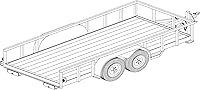Vista 1 de 1214-6' x 14' Tandem Axle 7K Utility Lowboy Trailer DIY Plan maestro - 17 pasos prácticos con papel plano - Aprobado por ingenieros