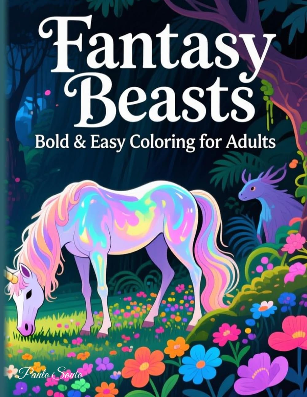 Fantasy Beasts: Relaxing Coloring Book Featuring Dragons, Fairies, Goblins, and Elves | Perfect Gift for Art Lovers and Stress Relief