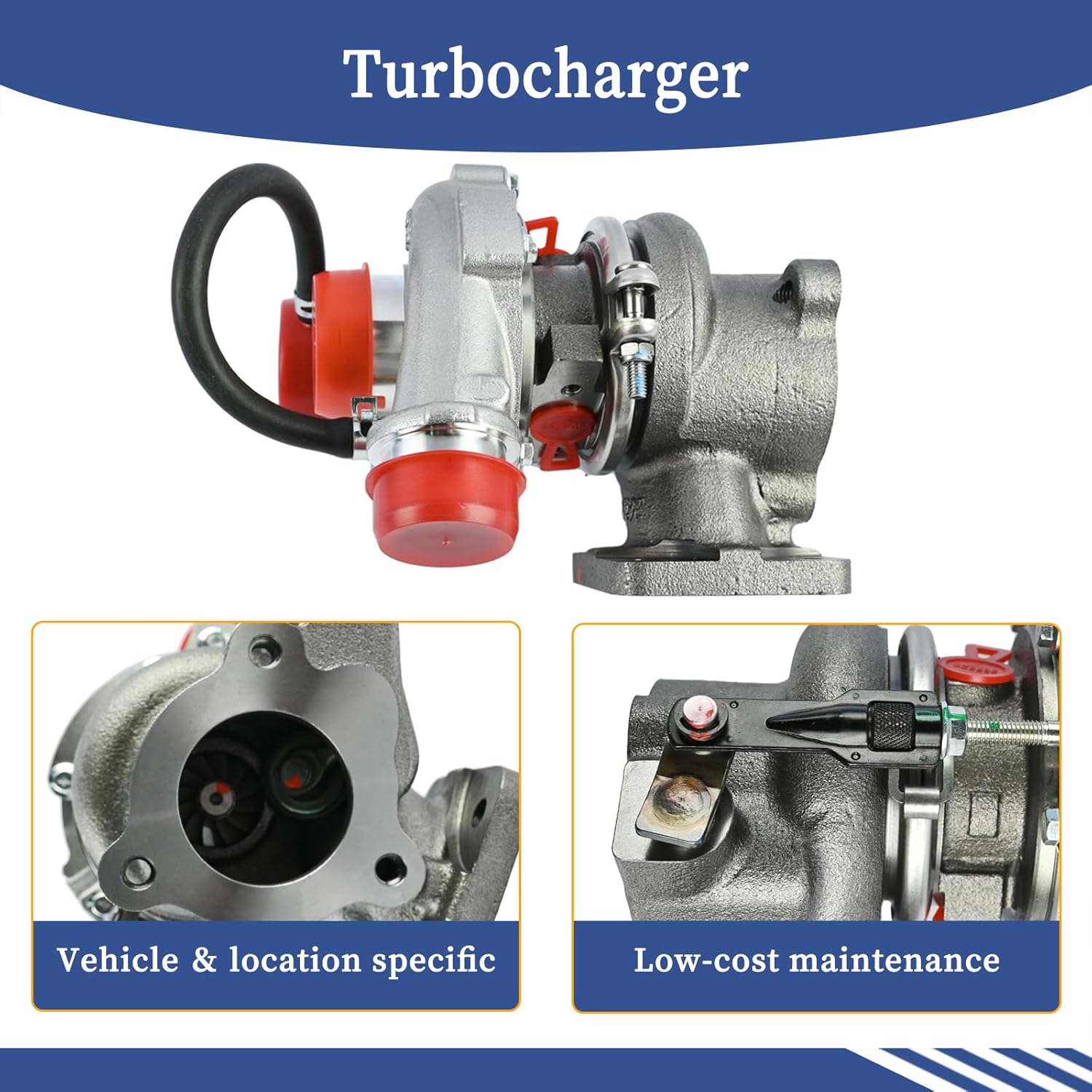 Turbocharger 150105-00044D 7030304 Compatible with Bobcat S630 S650 S510 S550│T630 T650 T550│E85 E50 E55 E42 E45 Compatible with Doosan D24 Engine