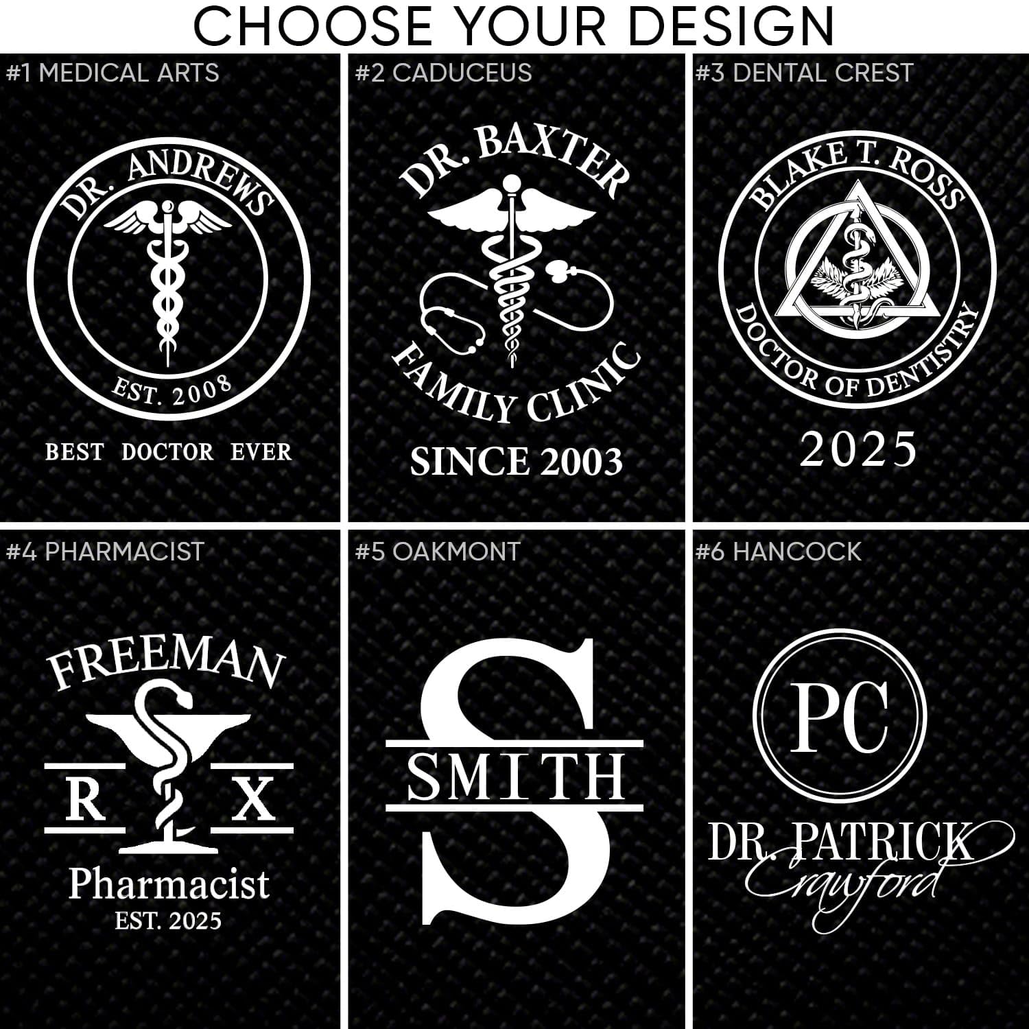 Engraved Whiskey Decanter Set - Caduceus Whiskey Set for Doctors