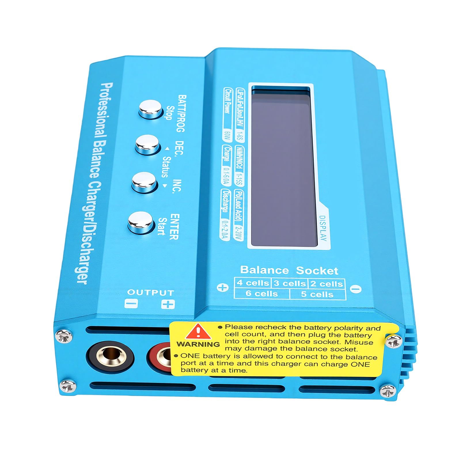 Karlak Caricabatterie Professionale per Bilancia Scaricatore Potente per Batterie LiPo LiHV LiFe LiIon Dimensioni Compatte 1 unità