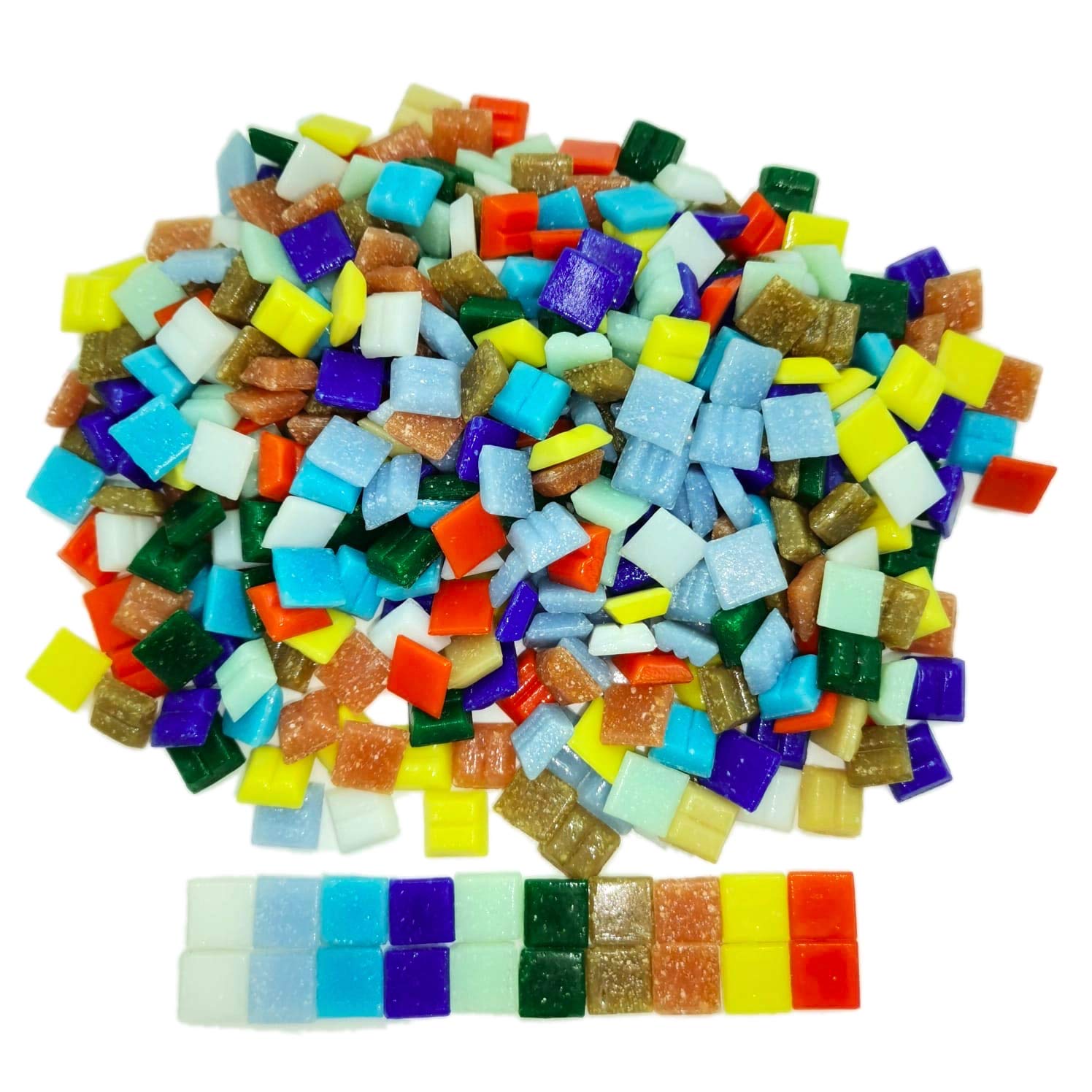 Pietre Per Mosaico 2x2 Cm E 1x1 Cm - 250 G (circa 350 Pezzi), Colori Assortiti, Per Fai Da Te - Foto 12