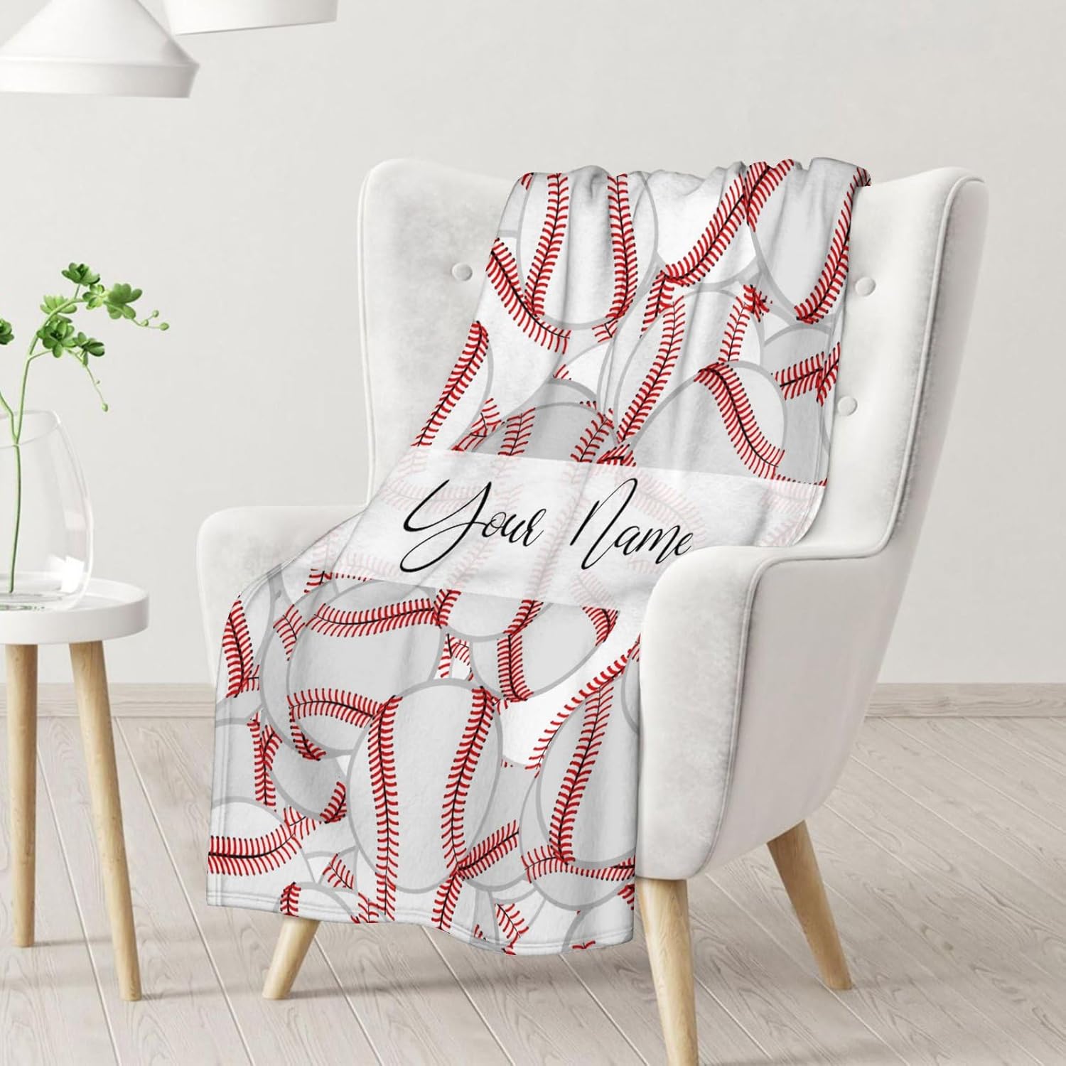 Manta Acogedora Con Patrón De Béisbol, Perfecta Para Ropa De Cama Ligera Para Adultos, Suave, Cálida Y Afelpada, Ideal Para Sofá De Cama (béisbol Gris Oscuro, 50 X 60 Pulgadas