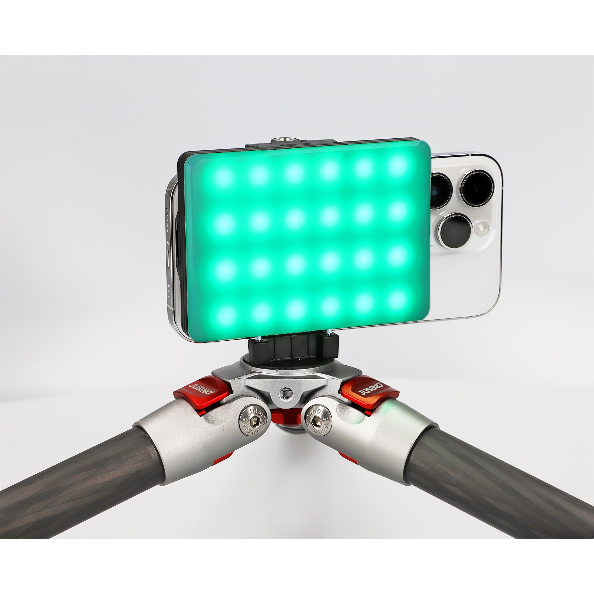 ayex SL60AI - Luce LED per smartphone USB ricaricabile, illuminazione perfetta di ritratti, immagini di prodotti, Vlogs, selfies o Livestream, dimmerabile, 3200-5600k, 60 perline LED