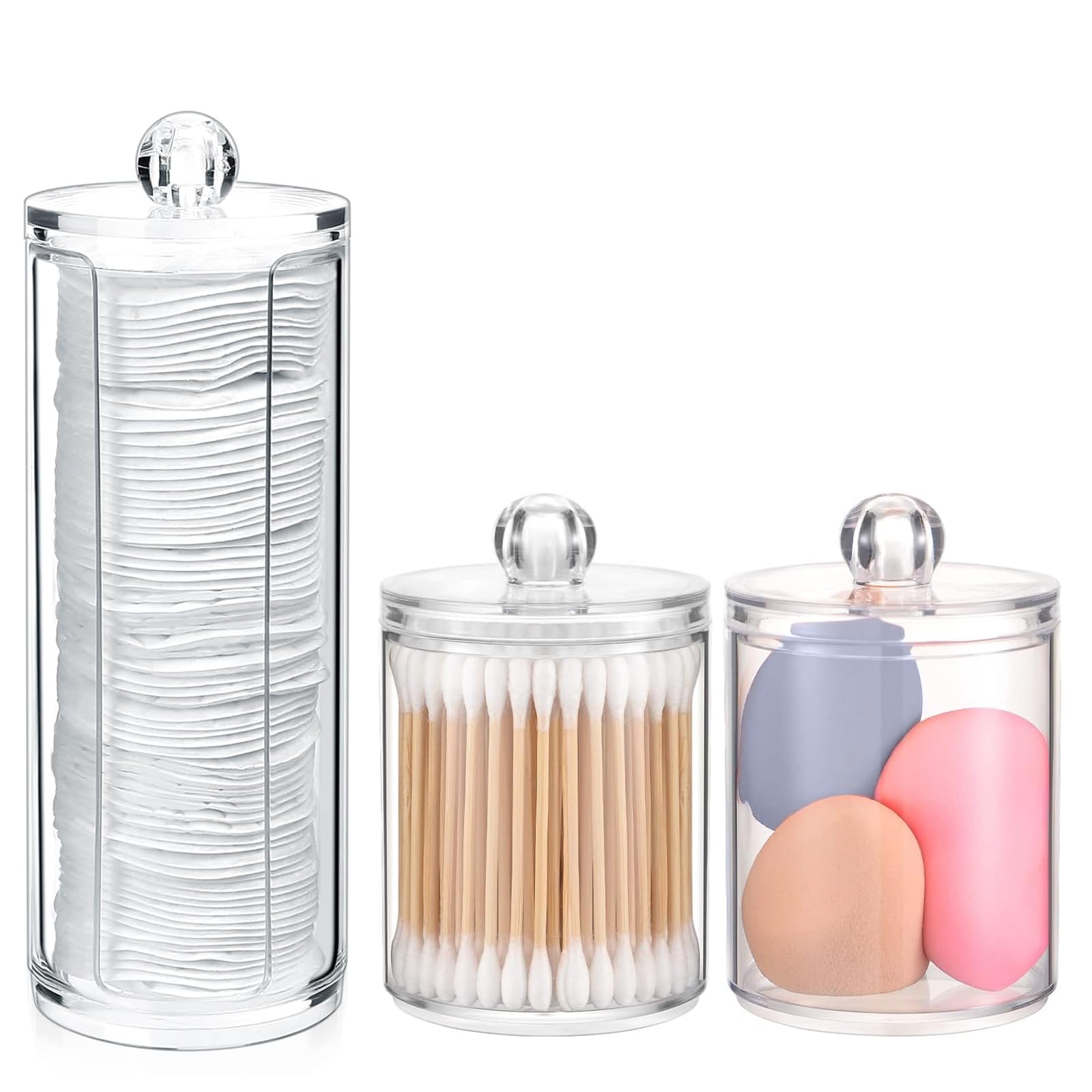 Lot de 3 Organisateurs Maquillage avec Couvercle