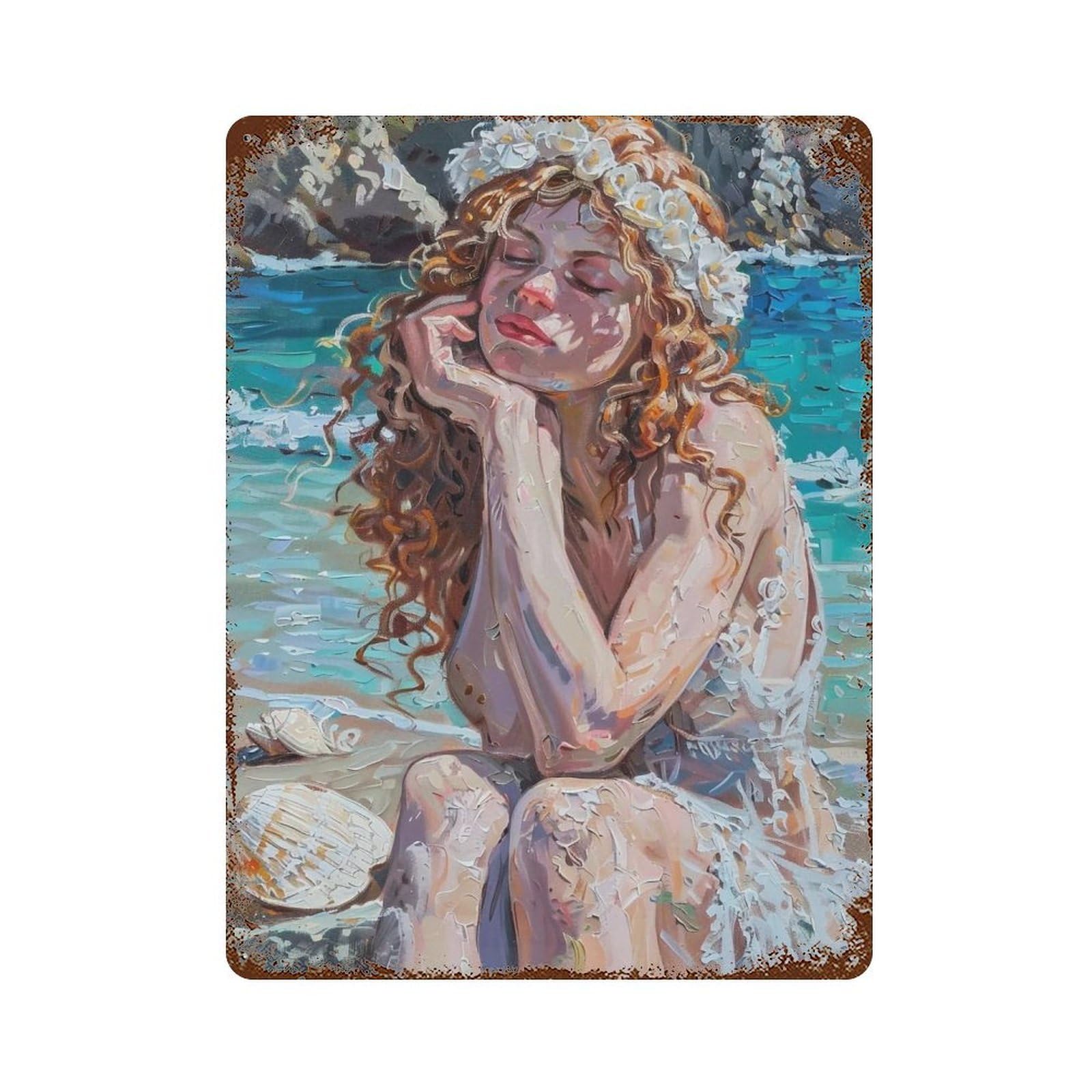 HDURYEYRYY Cliffs And Silent Maiden 03 Wall Retro Iron Vintage Art Metal Tin Sign Poster Modern Home Cofffee Club Art Bar Shop Decor 40x30cm