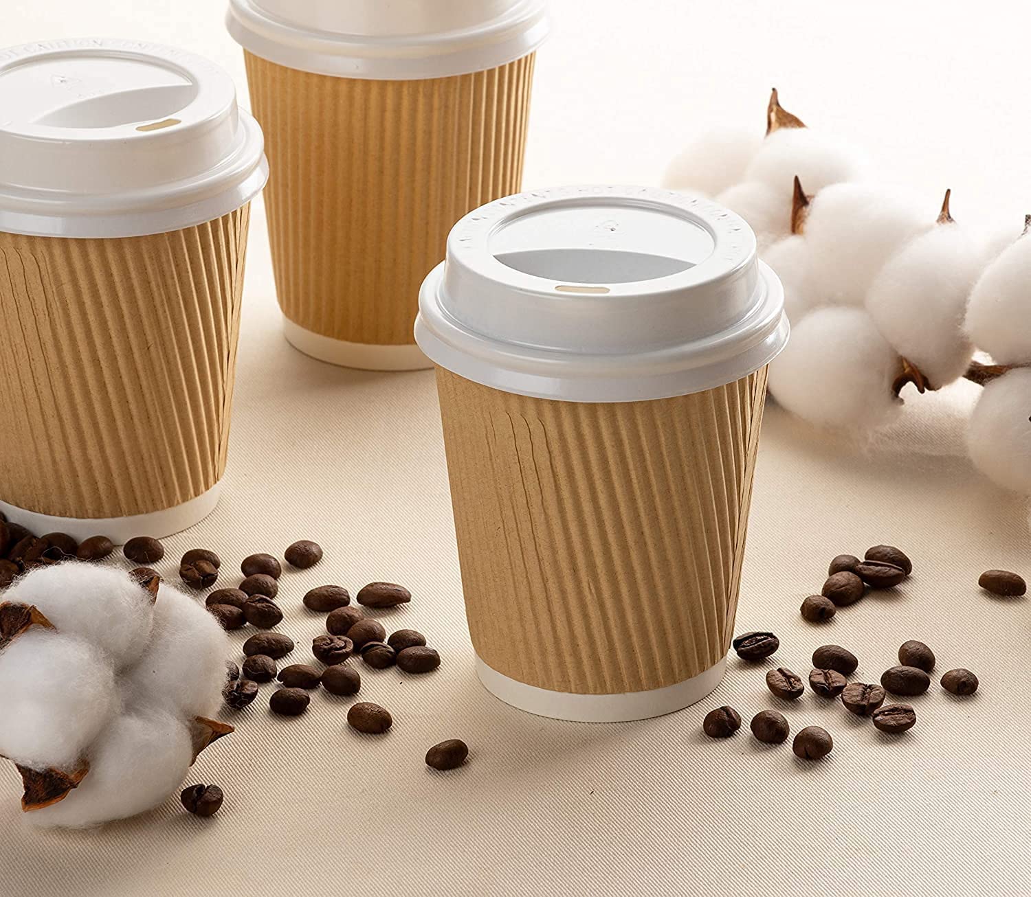 Amit Marketing Paper Disposable Ripple Cup I Eco-Friendly Double Wall Safe I Hot and Cold Beverages I for Tea/Coffee, Juice, Party Event, Travel, Wedding, and Office I Pack of 100Pcs - 250 ML 3