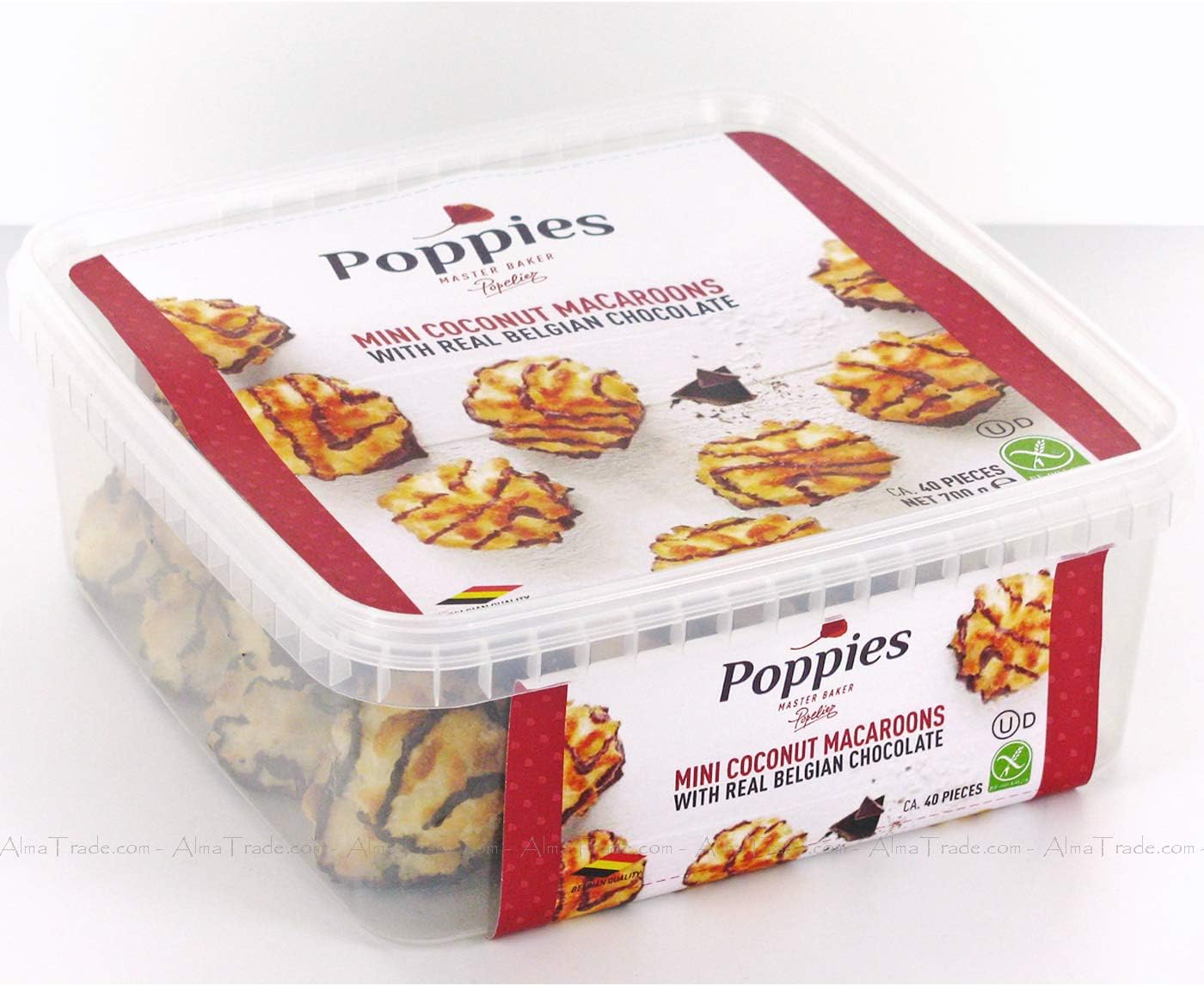 Poppies Master Baker Mini Coconut Macaroons with Real Belgian Chocolate - 700g