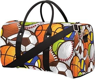 Bolsa de ginástica esportiva futebol basquete beisebol viagem bolsa de viagem viagem viagem de fim de semana bolsa de mão bolsa de mão bolsa de ombro para mulheres homens jovens meninas meninos para academia esportes férias essenciais, Multicor, L