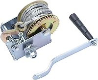 Vista 3 de HighFree Cabrestante de cable de mano de 600 libras con cable de acero de 27 pies, cabrestante de manivela de mano, cabrestantes de remolque