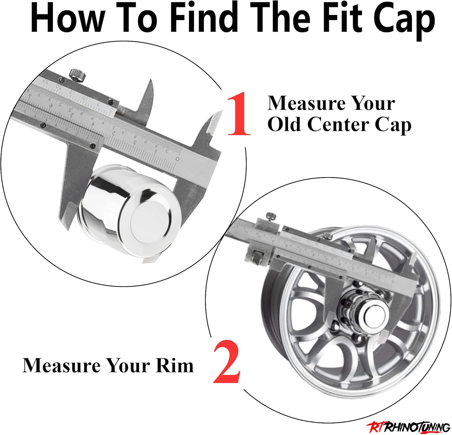 RTRHINOTUNING 4Pcs 4.25inch Push Through Wheel Center Caps for Truck Trailer Wheels Rim : Automotive