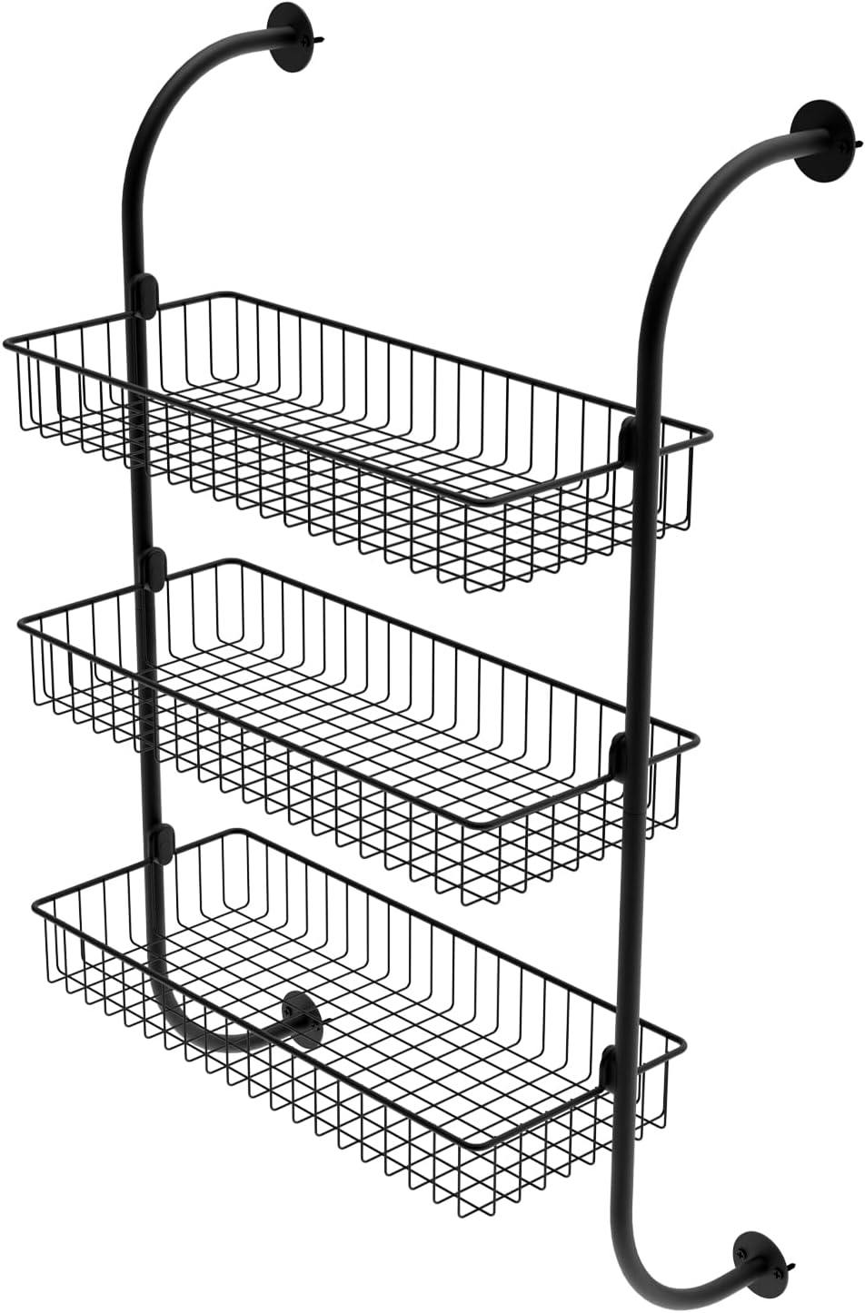 medla Pipe Floating Bathroom Shelves Wall Mounted Metal Storage Shelf