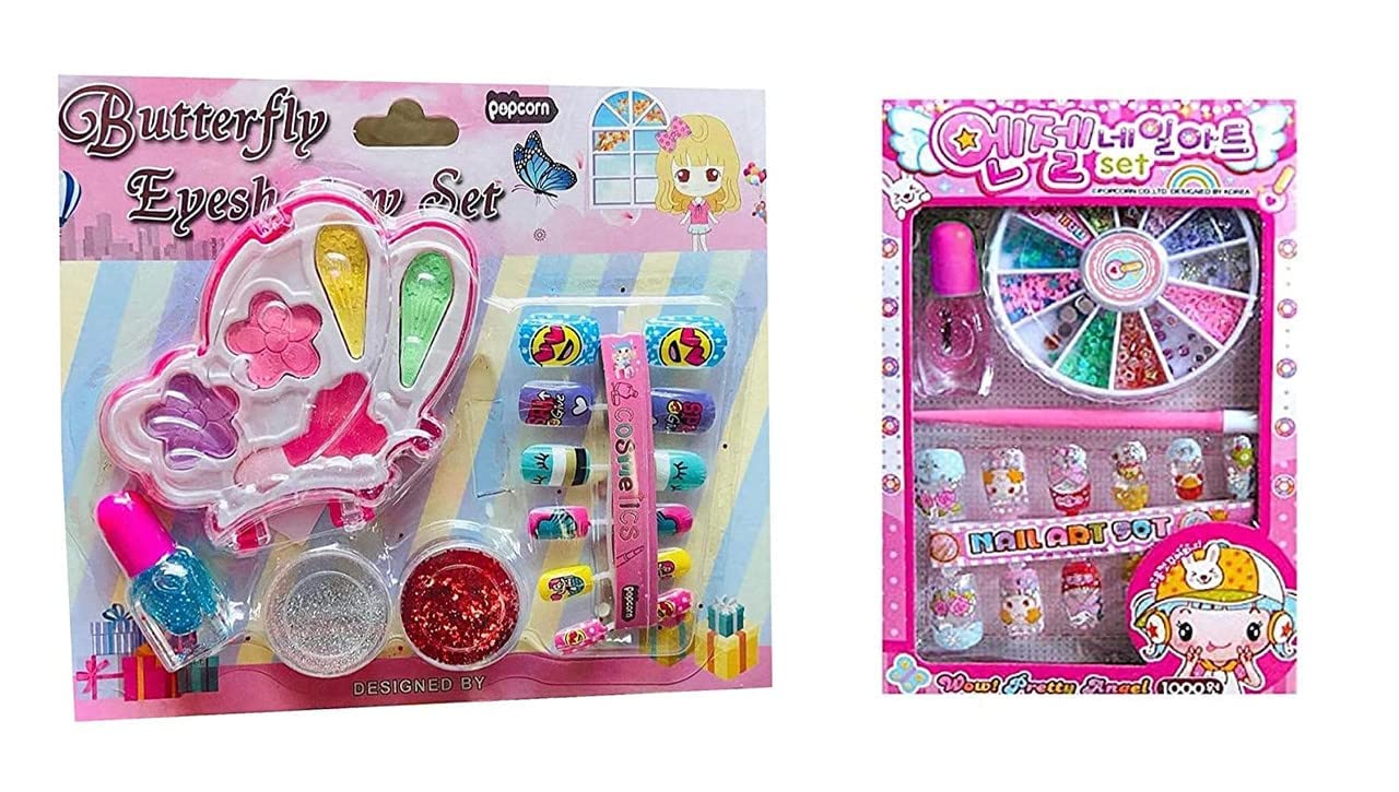 VIC Real Cosmetic, Kids Makeup Kit for Girls, Kids Play Washable Makeup Set and Nail Art Box, Best Girl Gifts for 3/4/5/6/7year (B0CFJ152XX) Amazon Price History, Amazon Price Tracker