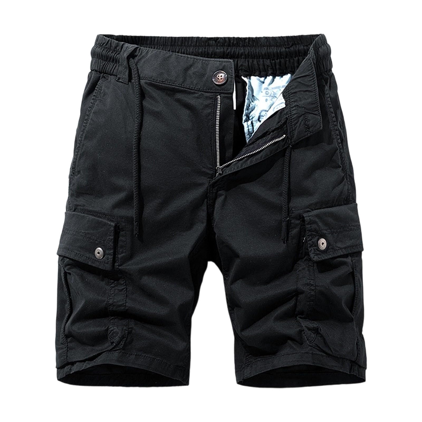 WWricotta Pantaloncini Uomo Lavoro Gamba Dritta - 5 Pollici, vestibilità Ampia, Modello Estivo, Resistenti