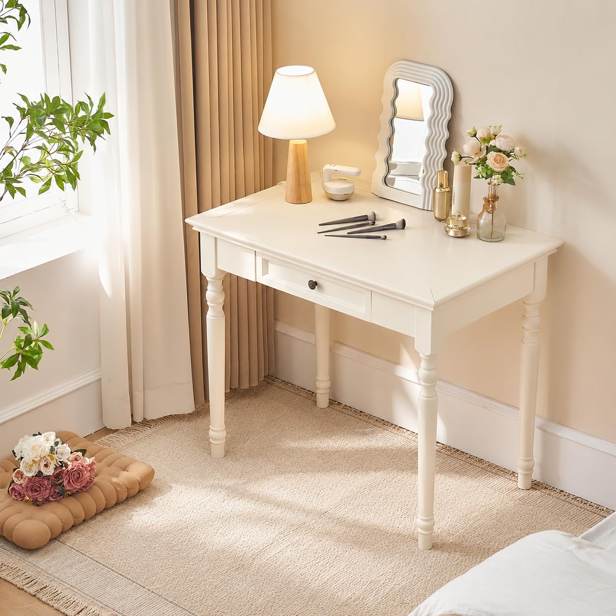 Conabaen Solid Wood Writing Desk