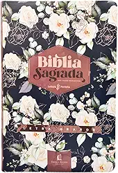 Bíblia NVI, Couro Soft, Rosas, Com Espaço para Anotações, Letra Grande