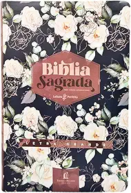 Bíblia NVI, Couro Soft, Rosas, Com Espaço para Anotações, Letra Grande