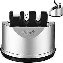 AADIVY Manual Knife Sharpener Stone, 3-Stage Sharpening Tool for Ceramic Knives and Steel Knives, Easy Blade Repair, Hands-Free Operation.