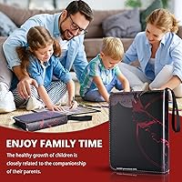 Vista 2 de Foboull Carpeta de tarjetas intercambiables, soporte para libro de tarjetas con 4 bolsillos para tarjetas de juego y tarjetas de intercambio