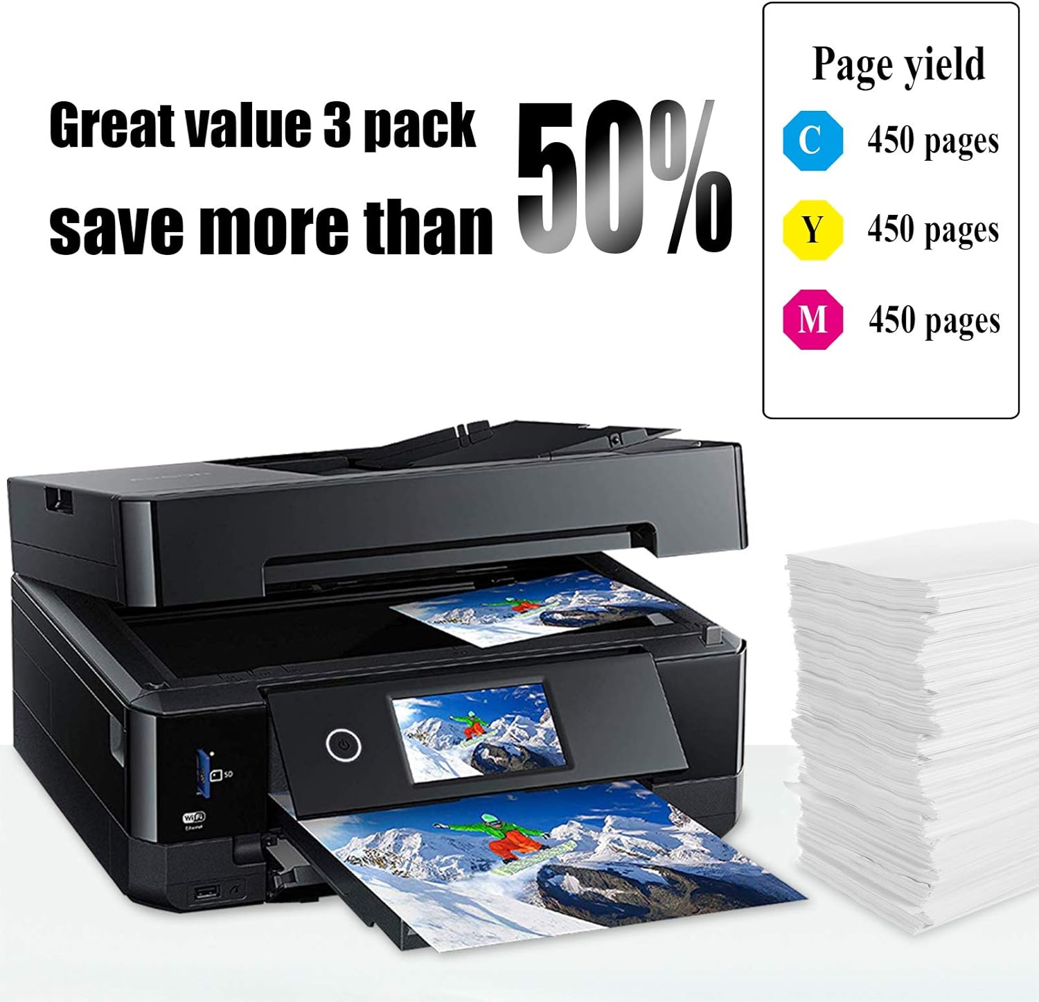 Best Deal 🛒 NoahArk 3 Packs 288XL Remanufacture Ink Cartridges Replacement for Epson 288 XL 288XL T288XL for Expression Home XP-430 XP-440 XP-330 XP-340 XP-434 XP-446 Printer (1 Cyan, 1 Magenta, 1 Yellow)