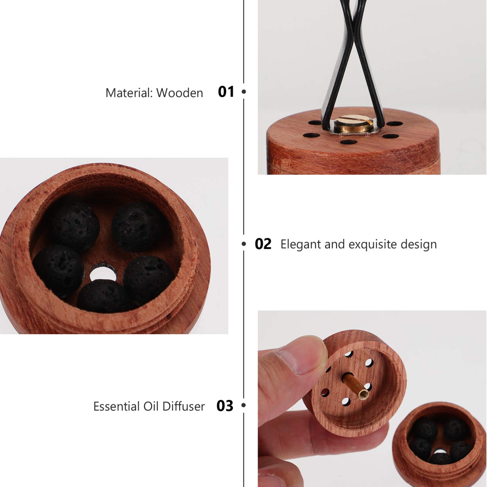 2 Pz Diffusore Uscita Aria Diffusore Di Olio Essenziale Per Sfiato Auto Arredamento Dell'auto Presa D'aria Dell'auto Legno Di Incenso Stile Classico Palissandro Fermaglio Per Auto