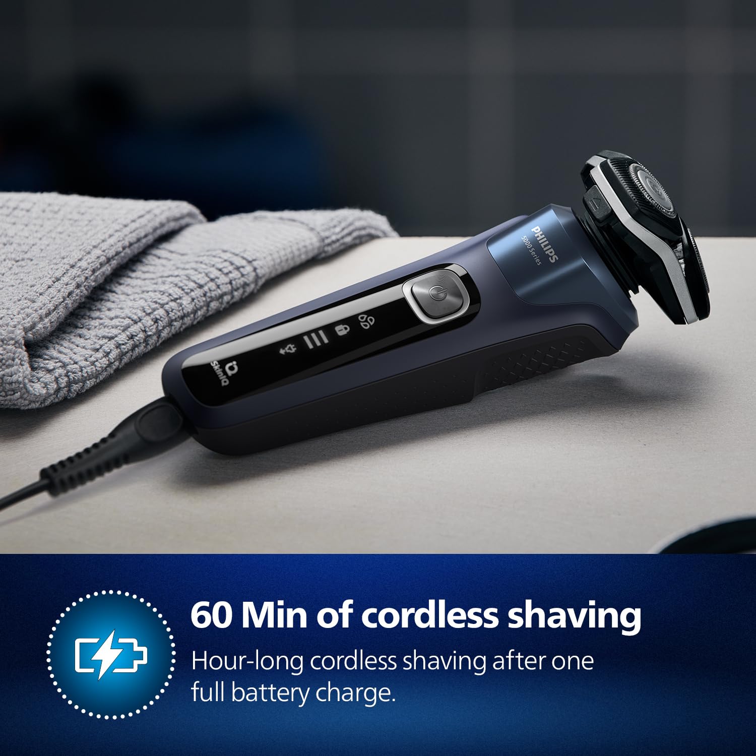 PHILIPS Electric Shaver For Men|Wet & Dry|Steel Precision Blades|Power Adapt Sensor|360 D Flexing Heads|Integrated Pop Up Trimmer|Delivers A Powerful Shave, Cuts More Hair Per Stroke*|S5885/28,Black - Image 8 thumbnail