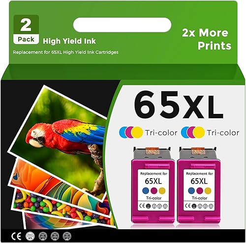 Cartucho de tinta remanufacturado de repuesto para HP Ink 65 XL 65XL Color Combo, HP65 XL para 5055 5000 5052 5010 5070 5014 3755 3700 3772 2600
