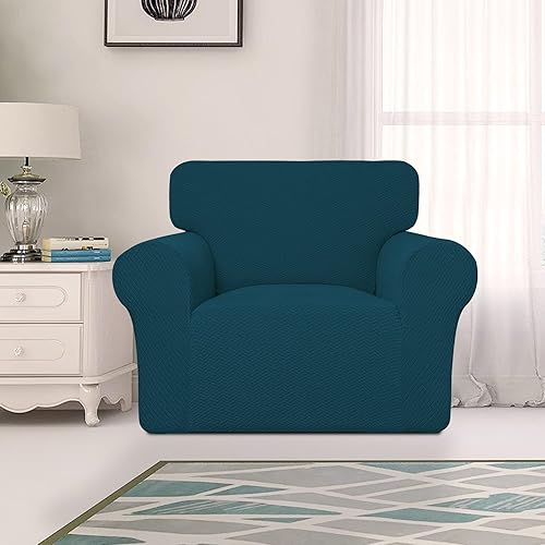 Vista 107 de Easy-Going Funda de sofá reclinable de jacquard elástico, suave de 4 piezas, con lazo elástico, protector de muebles lavable para niños, mascotas