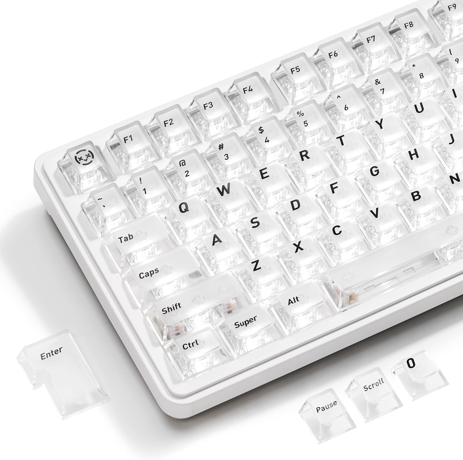 Amazon.co.jp: XVX ホワイトクリア キーキャップ 透明キーキャップ 60