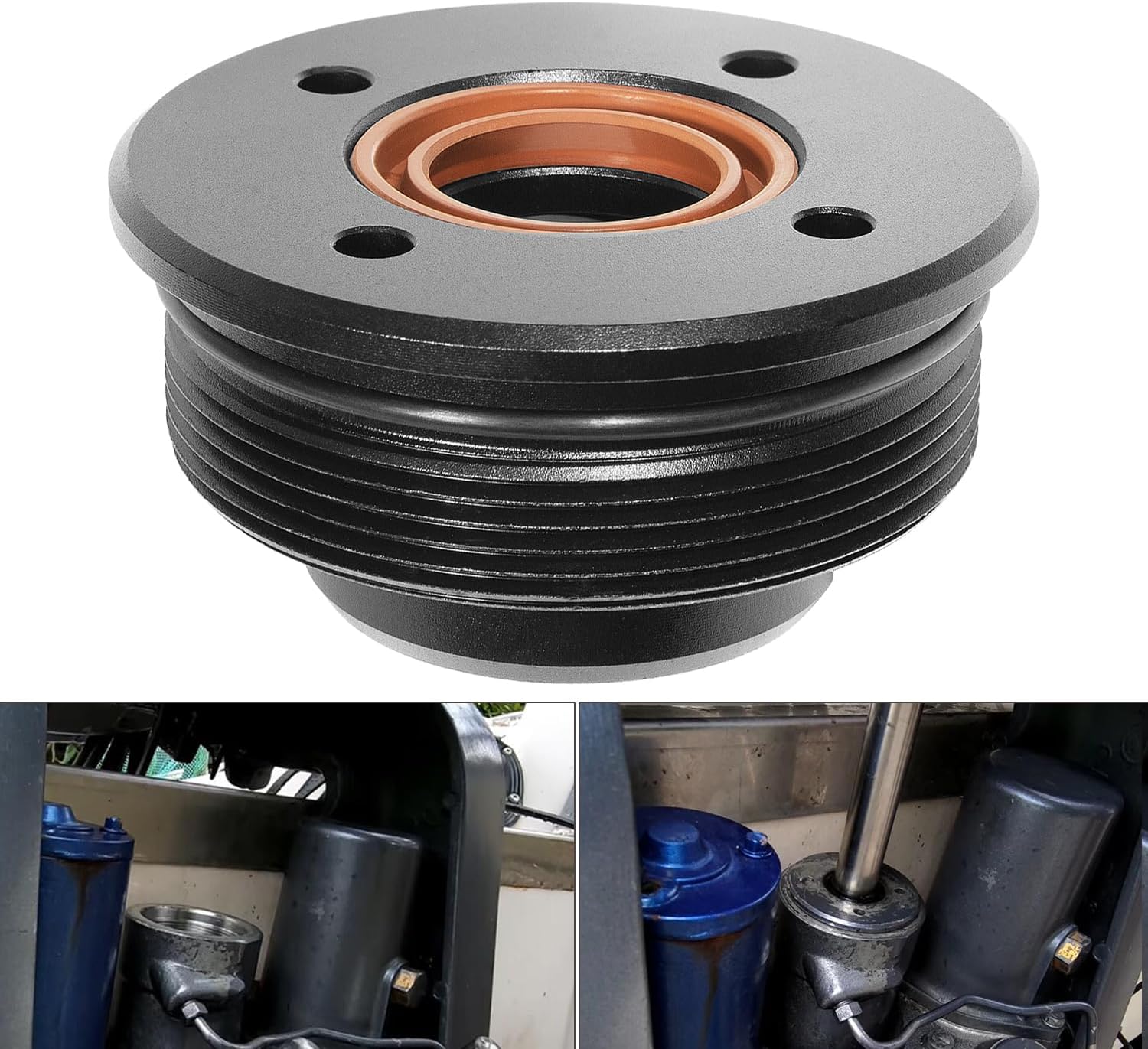 Replace for 61A-43811-00-00 Tilt Cap/Gland with Seals Fit for Yamaha 200-225-250-300 HP V6 3.3L End Cap Tilt Cylinder